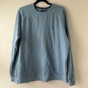 Fish Hippie Co Mens Blue Embroidered Fish Logo Crewneck Sweatshirt XL